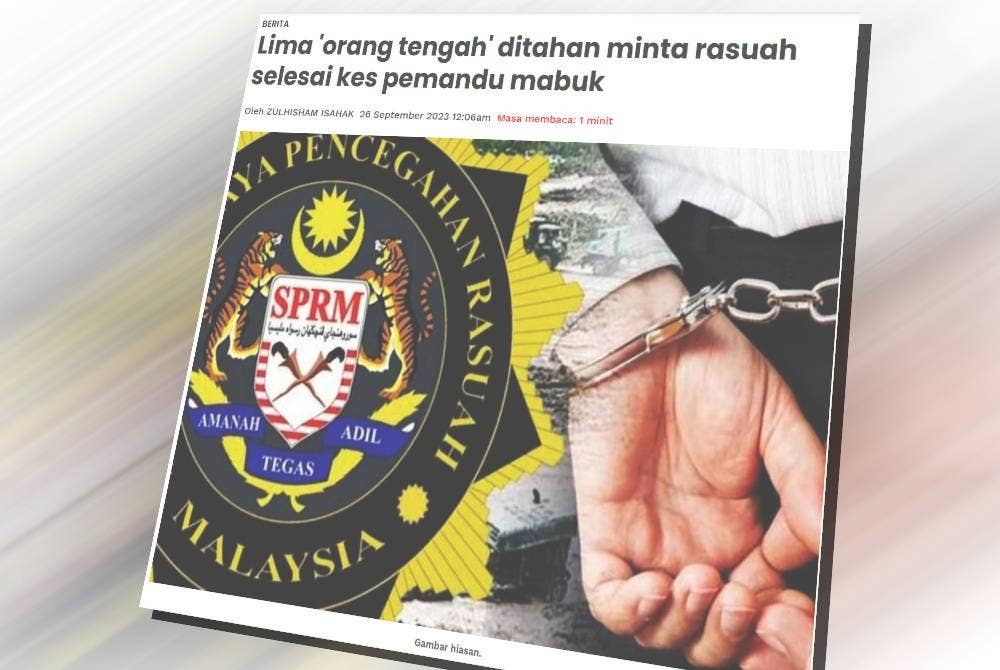 Laporan Sinar Harian pada Isnin.