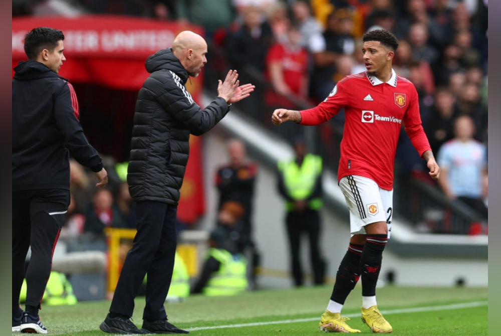 Sengketa Ten Hag (kiri) dengan Sancho sudah berlarutan sejak awal September.