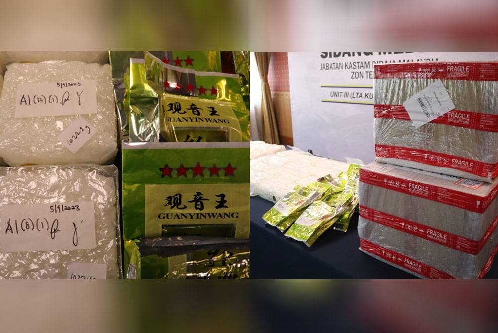 Dadah jenis Metamphetamine yang diikrar sebagai 'spare parts' kenderaan berjaya dirampas pihak JKDM di Terminal Kargo Udara, Zon Perdagangan Bebas KLIA.