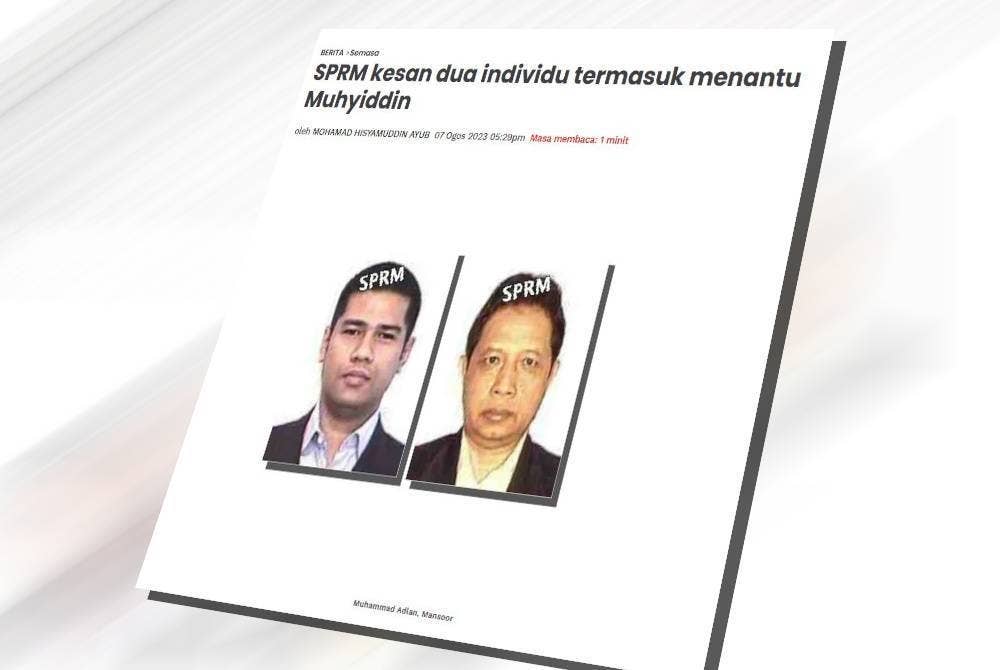 Laporan Sinar Harian Ogos lalu. 