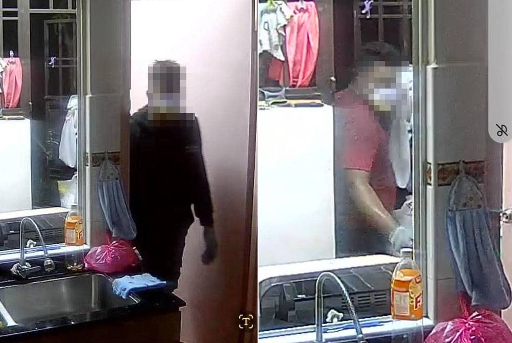 Suspek yang memecah masuk rumah di Bukit Indah 2 pada 1 September lalu.