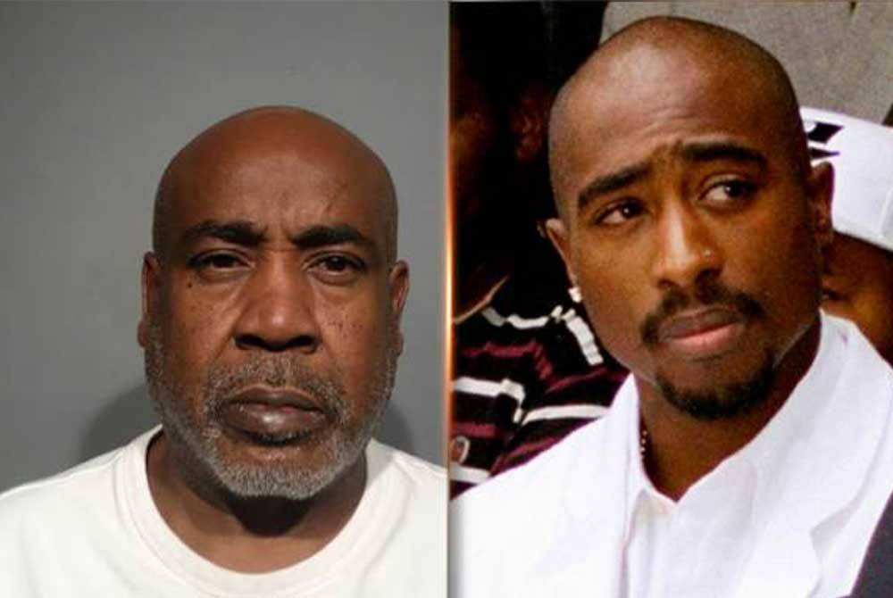 Duane Keith Davis (kiri) yang dikaitkan sebagai suspek utama pembunuhan rapper ternama Hollywood, Tupac Shakur ditahan polis Las Vegas, Amerika Syarikat pada Jumaat.