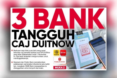 Laporan muka depan Sinar Harian pada Sabtu.