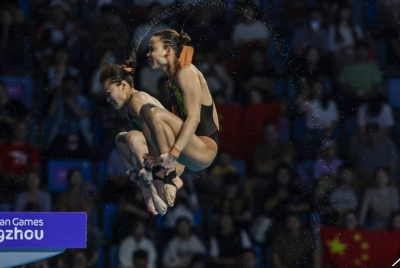 Gandingan Datuk Pandelela Rinong-Nur Dhabitah Sabri memberikan permulaan memberangsangkan. Foto: Bernama