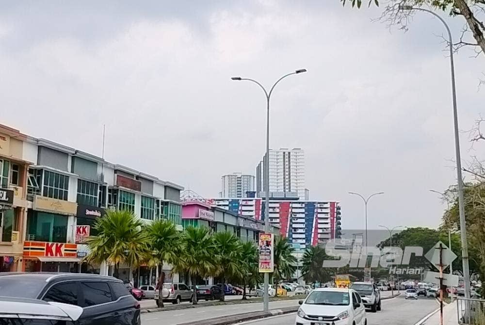 Keadaan di sekitar Larkin yang mencatatkan bacaan IPU tertinggi pada Ahad.