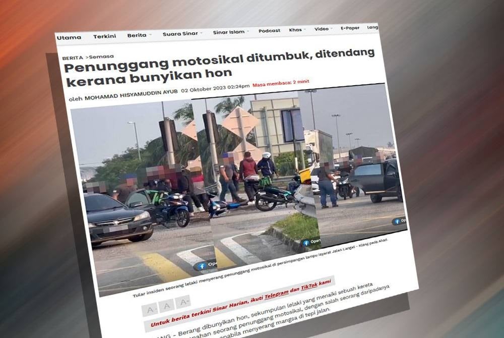 Laporan Sinar Harian pada Isnin.