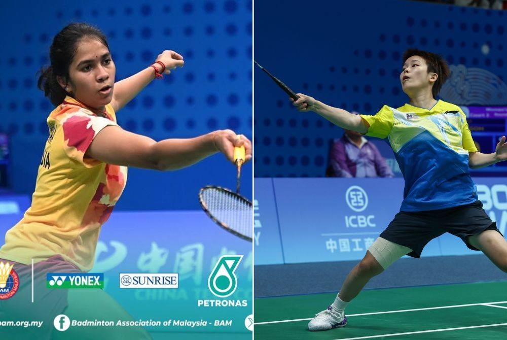Letshanaa menamatkan perjuangan pada Sukan Asia setelah tewas kepada pemain Thailand. Foto FB BAM Gambar kanan: Jin Wei menang ke atas pemain Vietnam secara straight set. Foto Bernama
