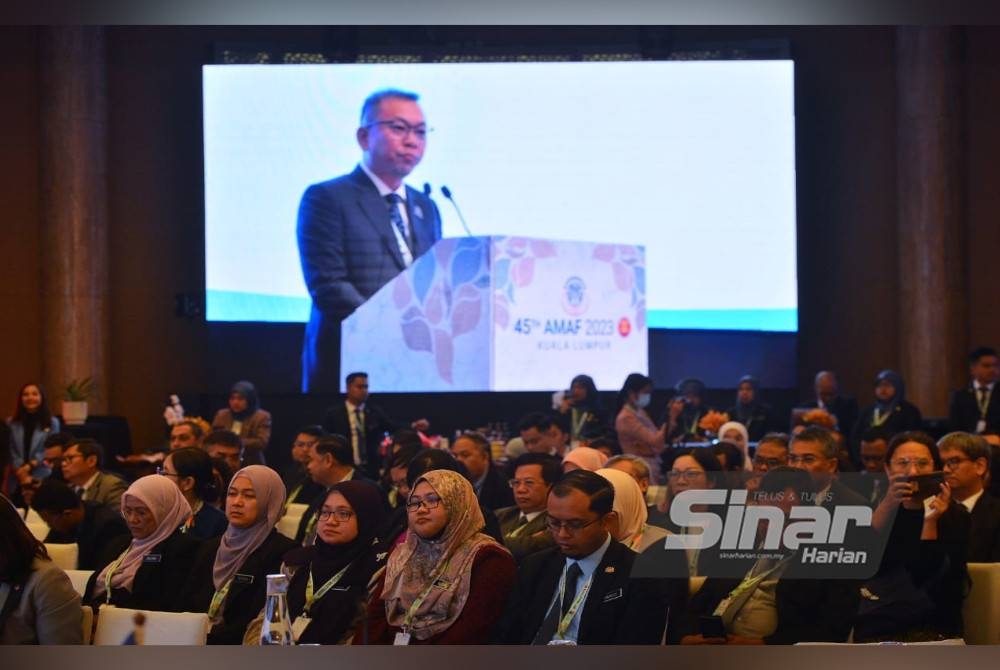 Sebahagian delagasi yang hadir pada perasmian Mesyuarat Menteri-Menteri ASEANMengenai Pertanian dan Perhutanan ke-45 (AMAF 2023) pada Rabu. - FOTO SINAR HARIAN/ ASRIL ASWANDI SHUKOR.