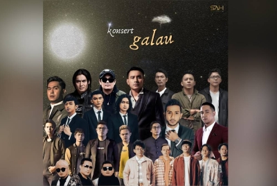 Barisan artis yang bakal memeriahkan Konsert Galau pada 9 dan 16 Disember depan.