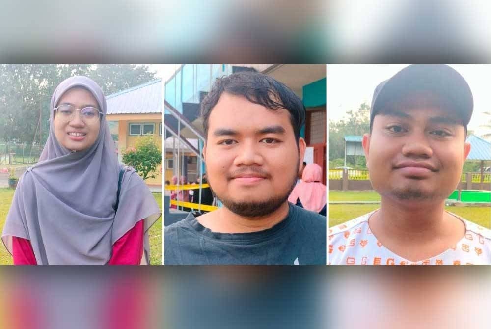 Dari kiri: Nur Amira Farhana, Danial Zulhasril, dan Mohd Zulshahmi Md Nor