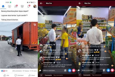 Tangkap layar video dimuat naik di Facebook Syed Saddiq.