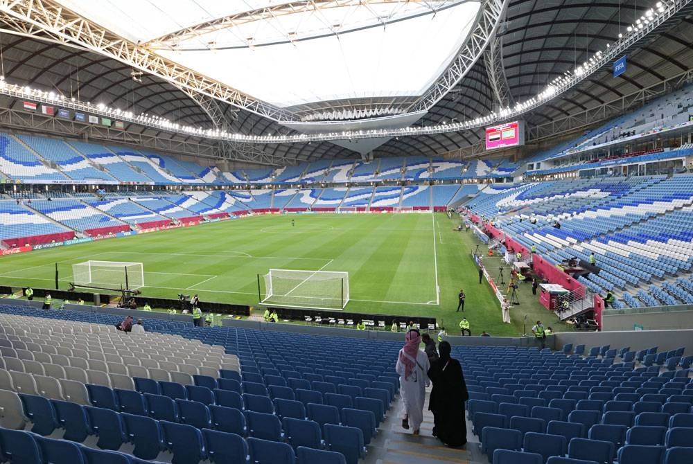 Pemandangan dalam Stadium Al Janoub, Al Wakrah antara venue pusingan akhir Piala Asia 2023.