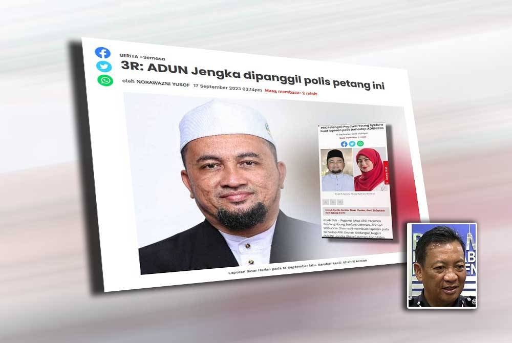 Laporan Sinar Harian. (Gambar kecil: Yahaya) 