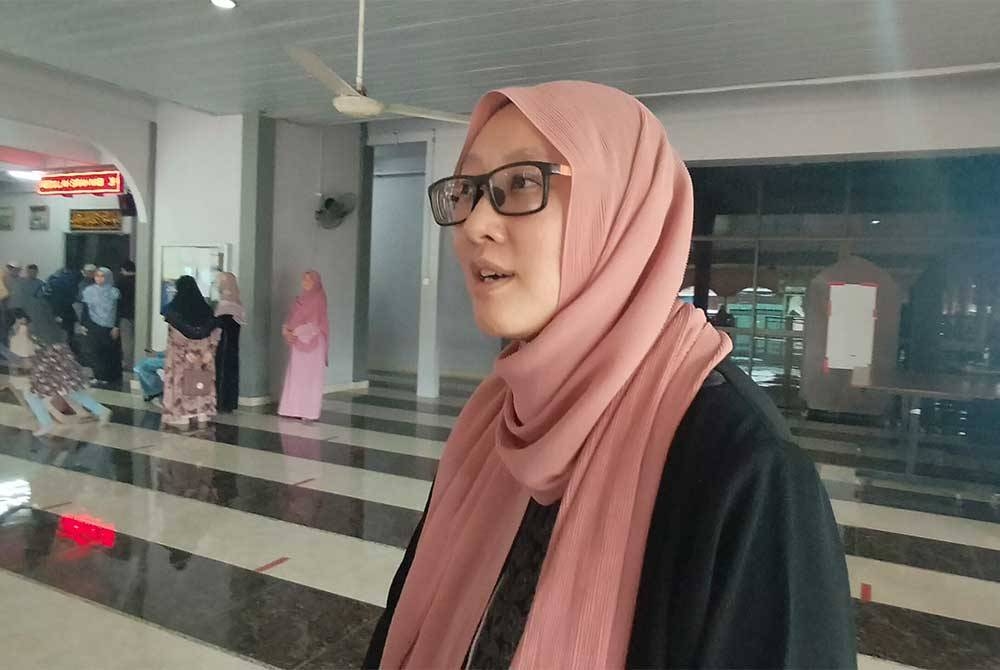 Shahidah ketika ditemui media di Masjid Muhibbuddin Sungai Pasir pada Rabu.