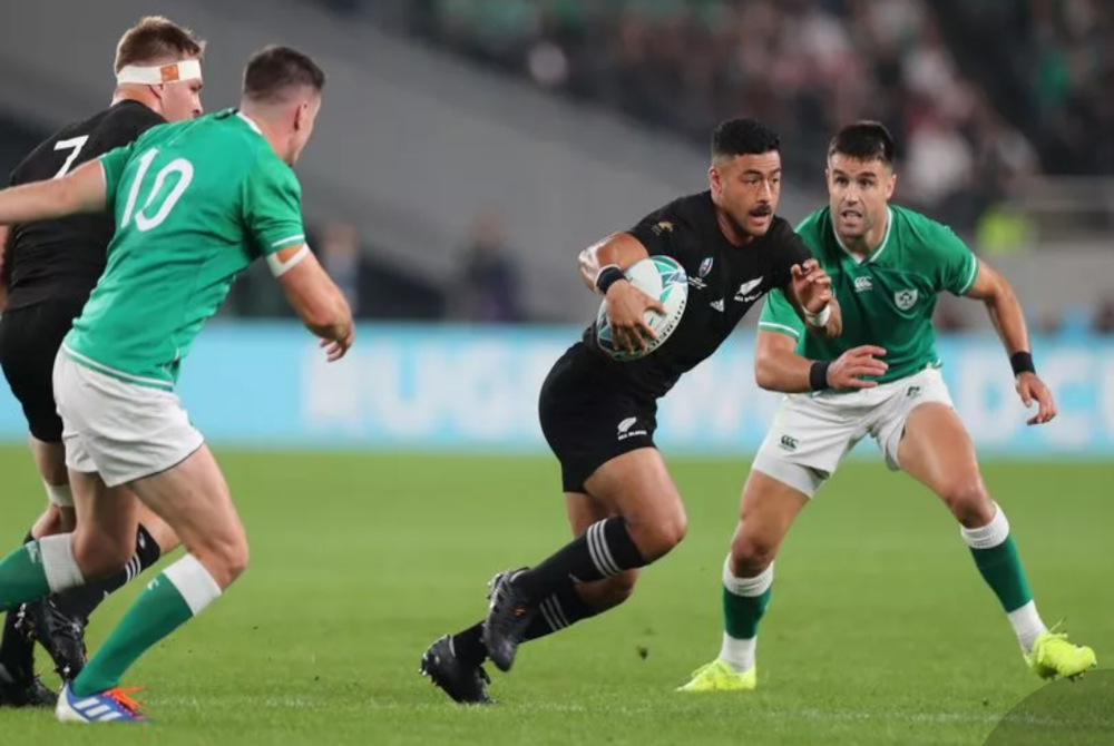 Imbas kembali...Aksi Mo'unga semasa perlawanan suku akhir Piala Dunia Ragbi Jepun 2019, New Zealand dan Ireland di Stadium Tokyo di Chofu, Tokyo, Jepun pada 19 Oktober 2019. - Foto Agensi