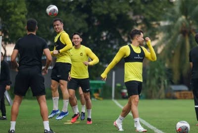 Sekitar sesi latihan skuad bola sepak negara menjelang perlawanan akhir Pestabola Merdeka 2023 di Wisam FAM pada Ahad.