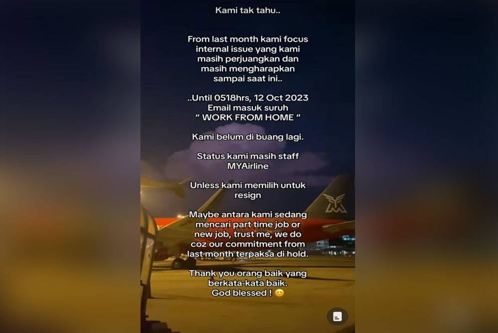 Tangkap layar video yang dimuat naik Cecilia Thirstcher di TikTok pada Jumaat.