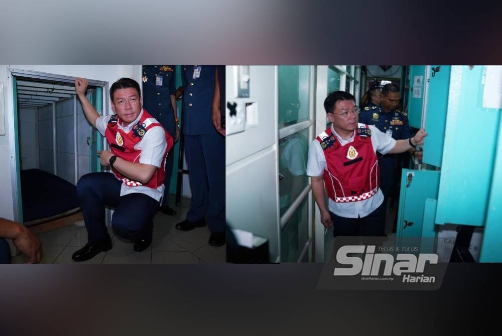 Nga Kor Ming memeriksa bilik sewa 'sangkar burung' dalam Operasi Khas Ke Atas Premis Menghapus Bahaya Kebakaran (MBK) di Taman Maluri pada Khamis. Foto Sinar Harian / MOHD HALIM ABDUL WAHID