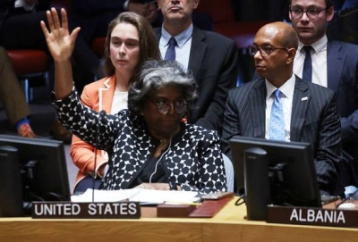 Duta Besar AS ke PBB, Linda Thomas-Greenfield sifatkan resolusi penting dan majlis PBB mesti bersuara. - Foto Reuters