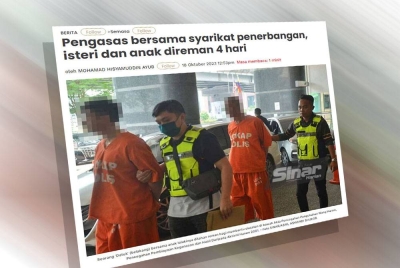 Laporan Sinar Harian pada Rabu.