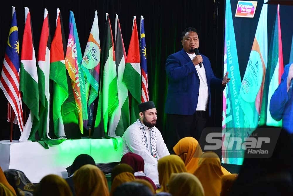 Mohd Hakim menjadi salah seorang panel yang hadir sempena #QuranHour For Gaza di Auditorium Kompleks Kumpulan Karangkraf pada Ahad. - FOTO SINAR HARIAN/ ASRIL ASWANDI SHUKOR