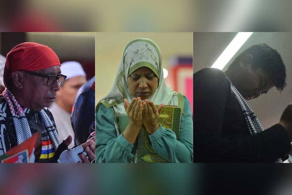 Peserta yang sebak dan hiba ketika bacaan doa berlangsung