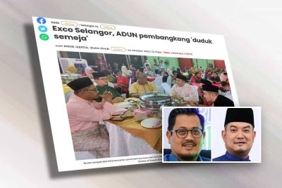 Laporan Sinar Harian pada Ahad. Gambar kecil dari kiri: Harrison, Azley