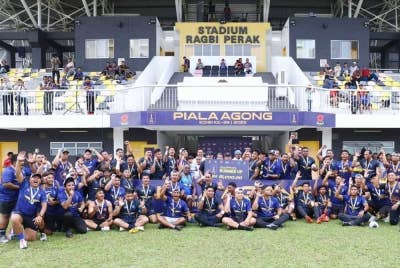 Skuad ragbi Putrajaya naib juara Piala Agong 2023. Foto: KRM
