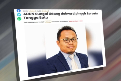 Laporan Sinar Harian pada Selasa.