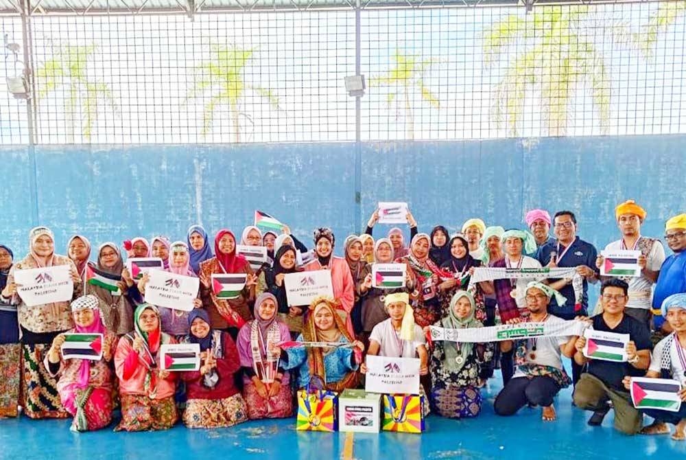 KKBS manzahirkan sokongan kepada Palestin sambil menjayakan Hari Sukan Negara.