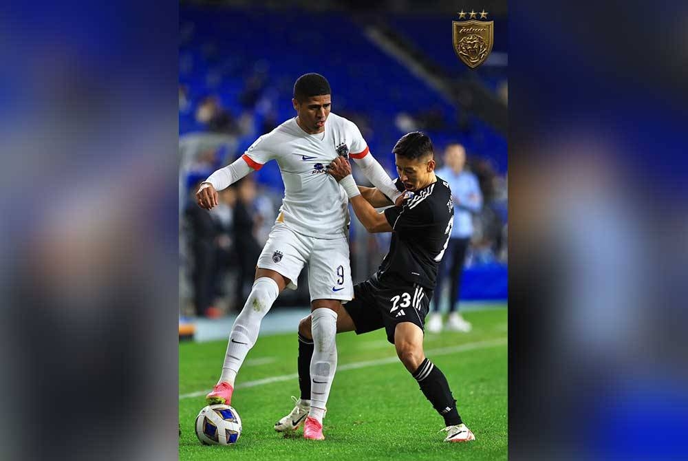 Bergson ketika aksi Kumpulan I Liga Juara-Juara Asia di Stadium Bolasepak Munsu pada Selasa. - Foto JOHOR Southern Tigers