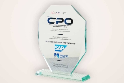 MBSB Bank telah menerima anugerah Rakan Kongsi Teknologi Terbaik pada Sidang Kemuncak Ketua Pegawai Perolehan (MSM) Asia 2023 baru-baru.