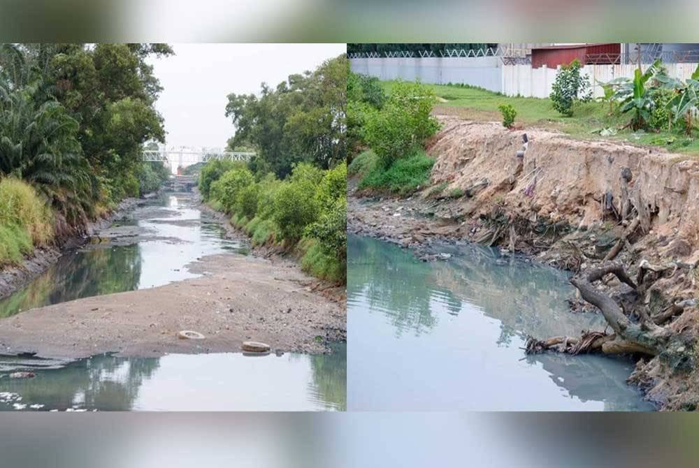 Keadaan beberapa sungai di sekitar Johor Bahru dan Pasir Gudang. - Foto Facebook Onn Hafiz