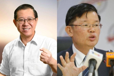 Dari kiri: Lim Guan Eng, Chow Kon Yew