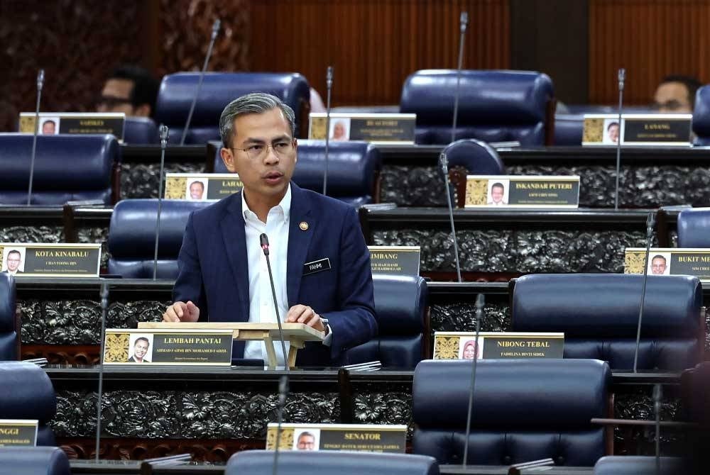 Fahmi ketika Sidang Dewan Rakyat di Bangunan Parlimen pada Rabu. - Foto Bernama