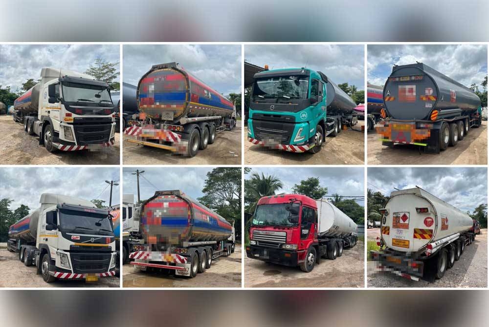 Lori tangki yang digunakan untuk menyeludup diesel ke negara jiran.