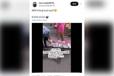 Tangkap layar laman X @nanmanjoi8715 pada Khamis.