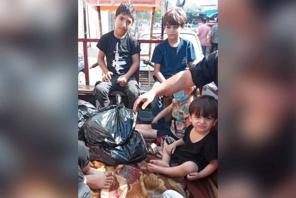 Perkongsian terkini Nurul Ain dan kanak-kanak di Gaza menerusi aplikasi TikTok pada Sabtu.