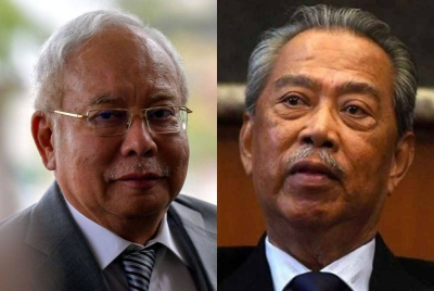 Dari kiri: Najib Tun Razak, Muhyiddin
