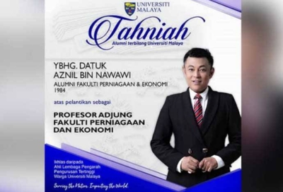 Aznil secara peribadi mengakui, pelantikan sebagai Profesor Adjung sangat besar maknanya buat diri beliau.