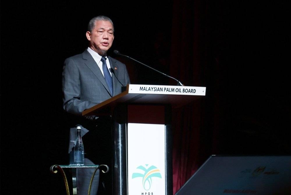 Fadillah berucap pada Kongres dan Pameran Minyak Sawit Antarabangsa MPOB 2023 di Kuala Lumpur Convention Center pada Rabu. - Foto Bernama