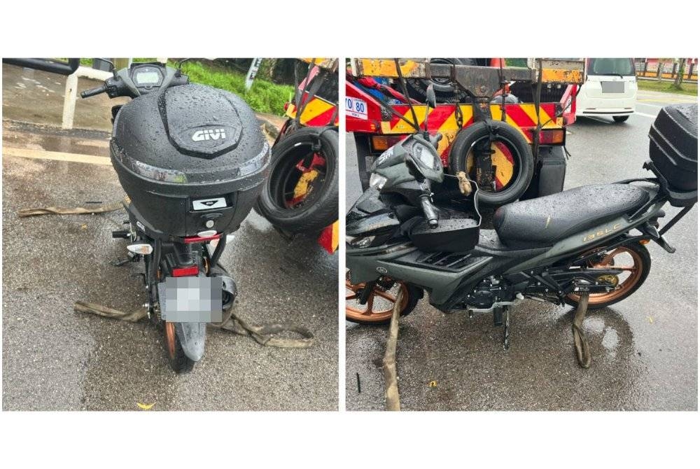 
Mangsa yang menunggang motosikal dipercayai terbabas selepas cuba mengelak kereta yang keluar dari simpang.