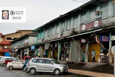 Keadaan Pekan Beaufort di Sabah.