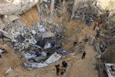 Keadaan di Gaza selepas dibedil tentera Israel. - Foto AFP