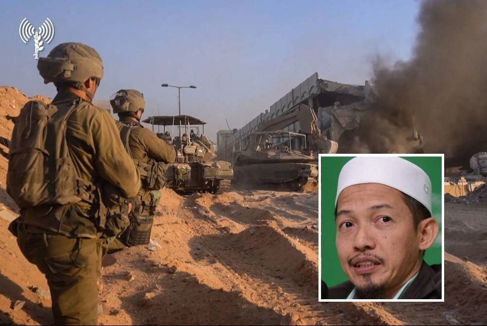 Tentera zionis Israel memusnahkan Gaza. - Foto AFP. Gambar kecil: NIK ABDUH