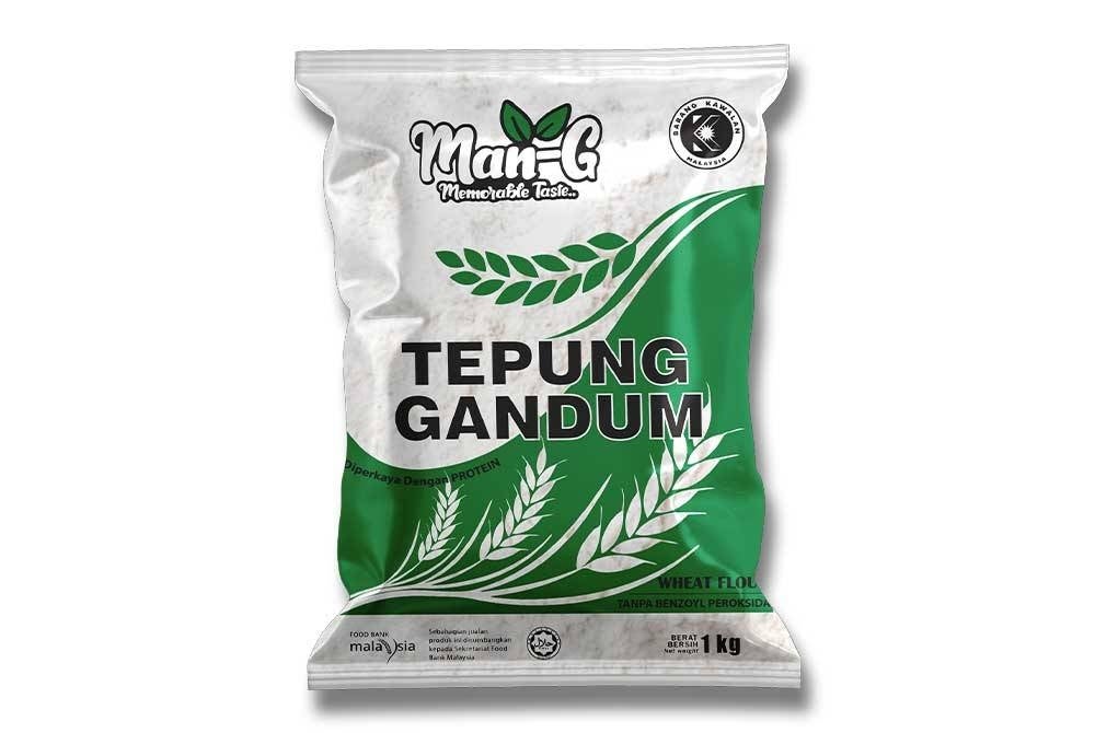 Tepung gandum Man-G tidak menggunakan bahan pemutih benzoyl peroksida.