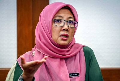 Dr Zaliha ketika sidang media selepas majlis Sambutan Hari Integriti KKM 2023 "Integriti Citra, Malaysia Madani" di KKM pada Rabu. - Foto Bernama