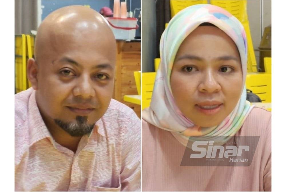 Arlimin (kiri) dan Nor Solihah