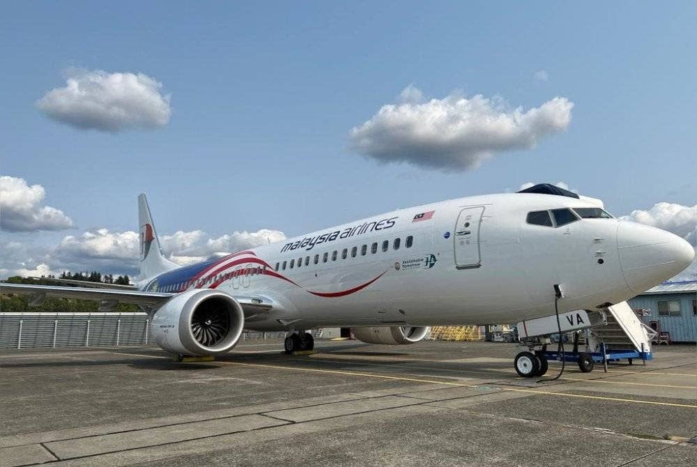 Pesawat Boeing 737-8 di Pusat Penyerahan Seattle Amerika Syarikat.