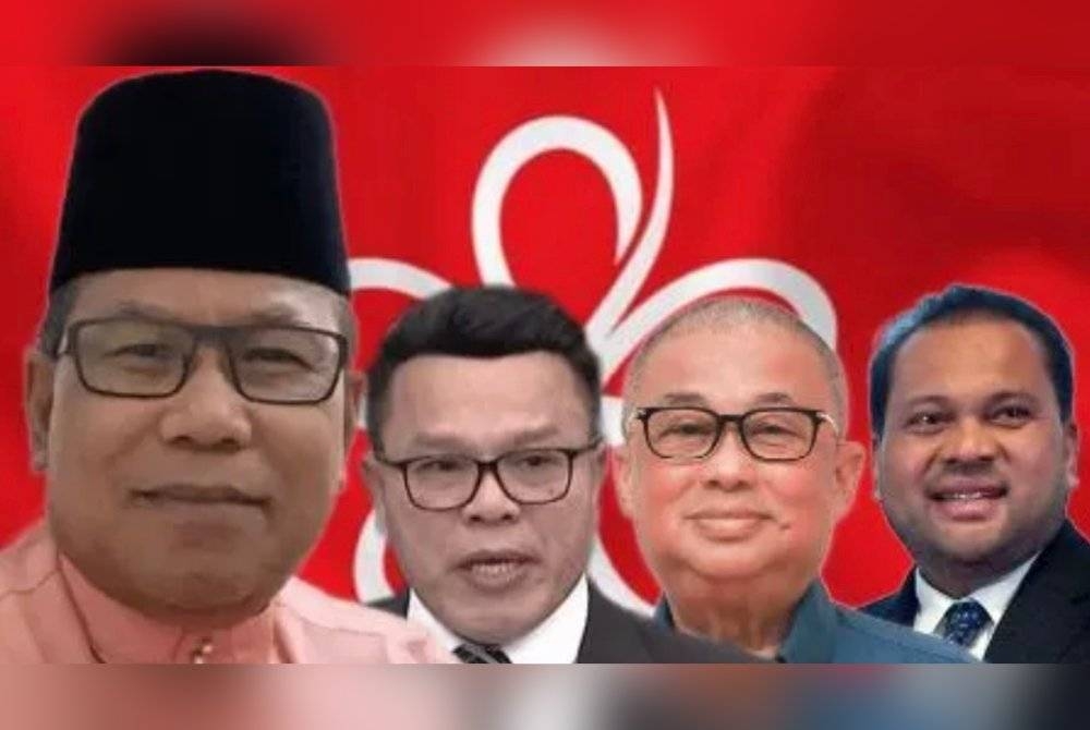 Dari kiri Zahari, Mohd Azizi, Dr Suhaili dan Iskandar Dzulkarnain yang menyatakan sokongan kepada Anwar.